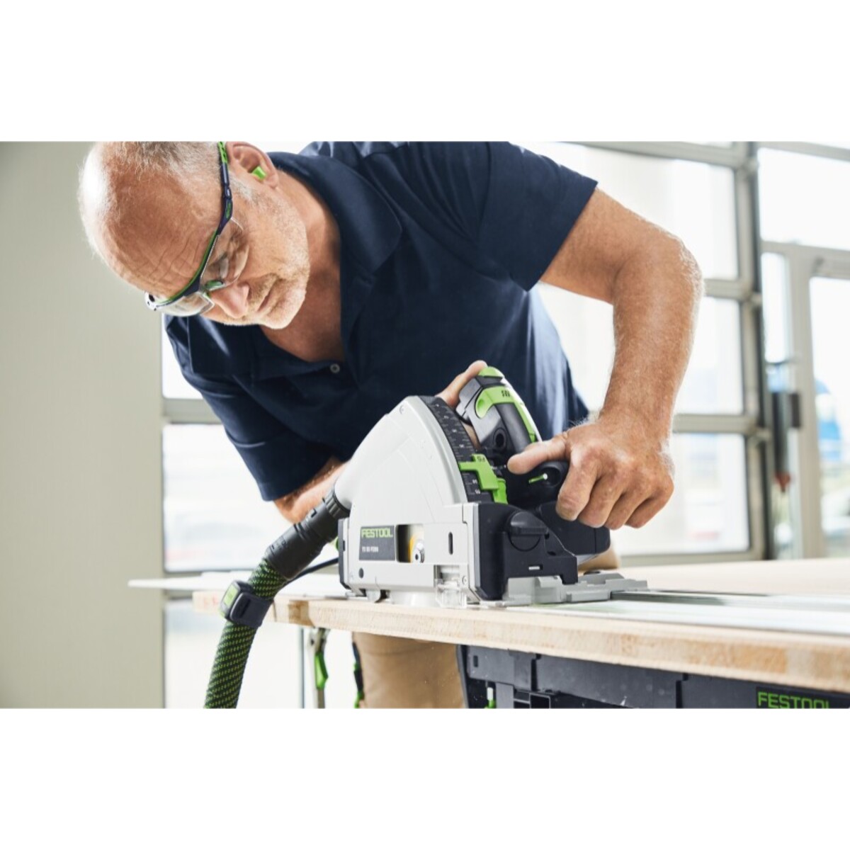 Scie plongeante TS 55 FEBQ-Plus-FS - FESTOOL - Avec lame Ø160 mm Wood + Rail FS1400/2 + Systainer - 577010