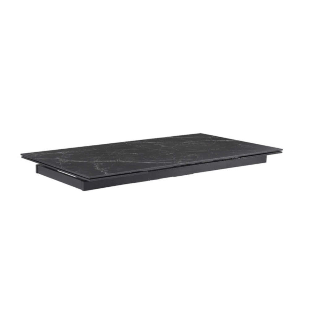 Plateau céramique de table extensible marbré noir L160/240cm - UNIK