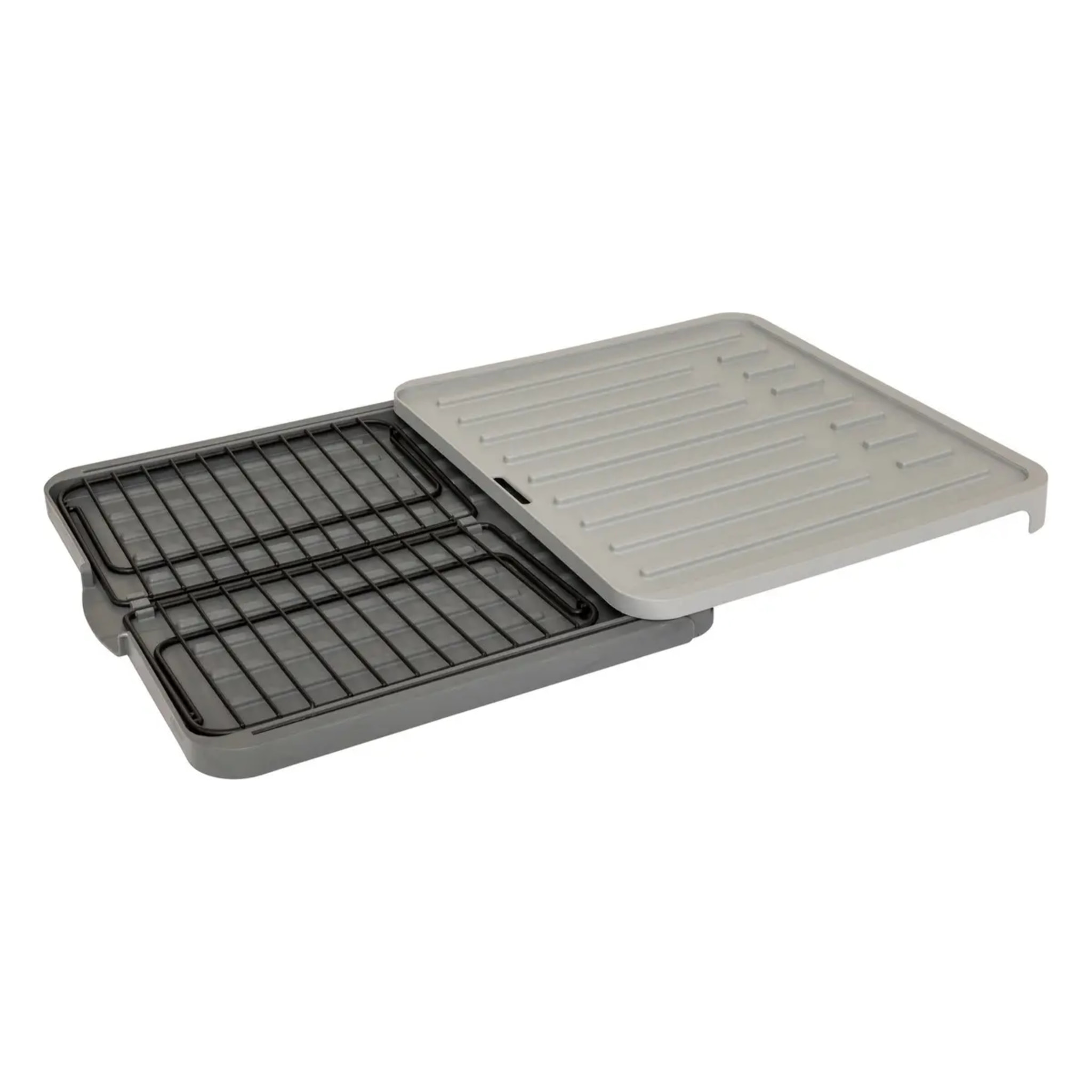 Égouttoir "Néo" avec rack extensible gris