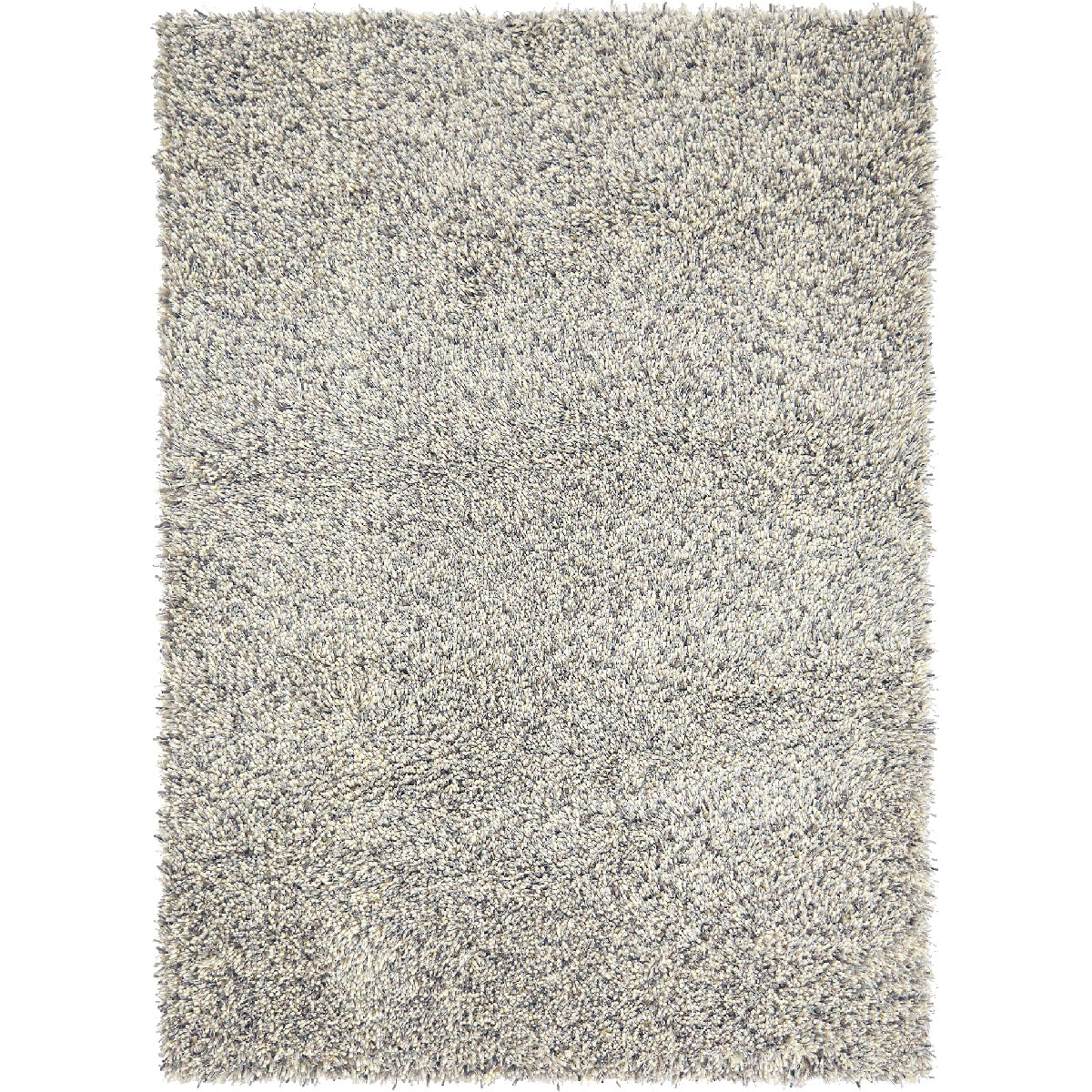 Tapis shaggy tufté en laine motif faux uni OLEL