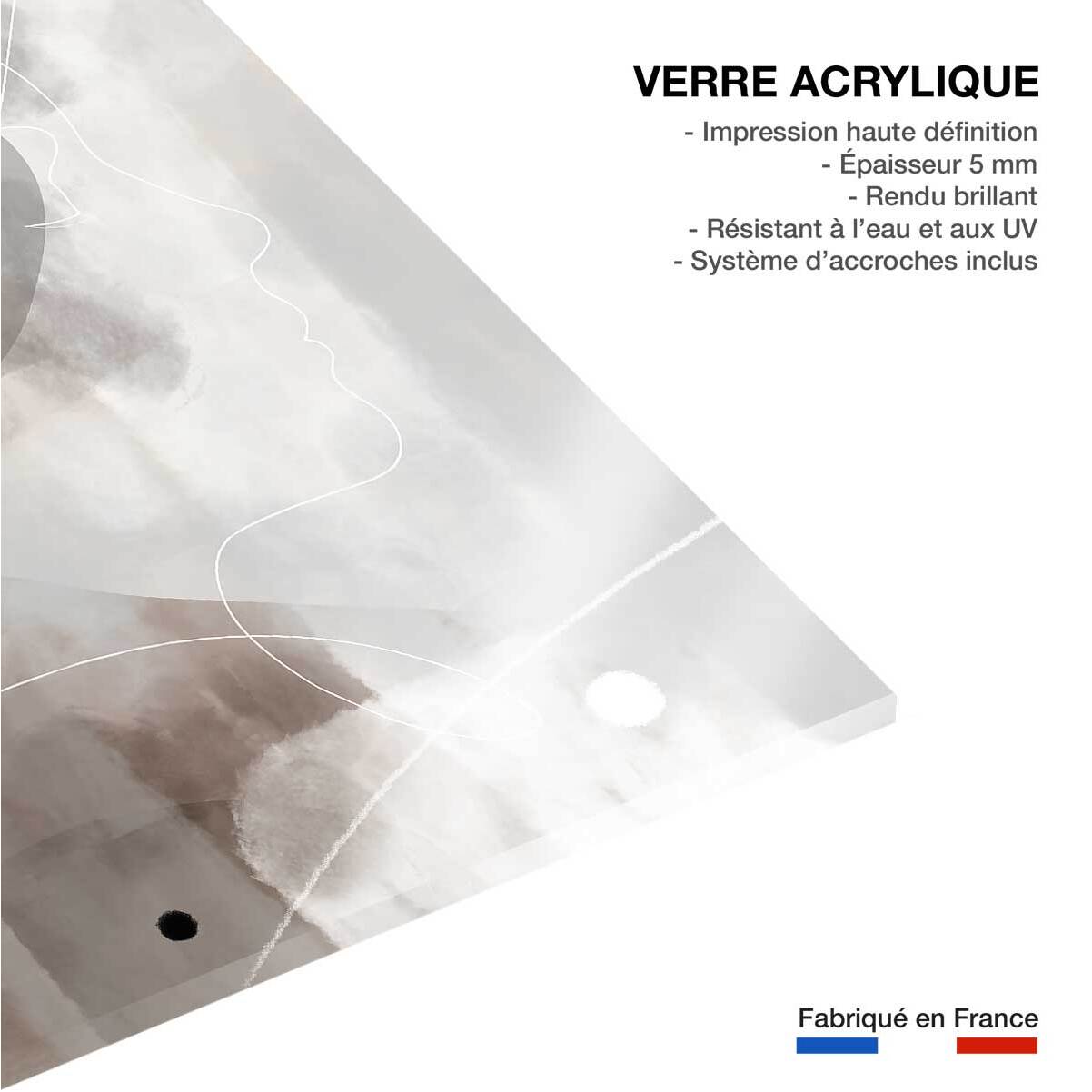 Tableau abstrait et soft line n°2 Tableau plexiglas