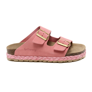 SANDALO CON ZEPPA BILLOWY ROSA