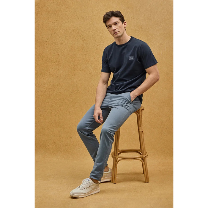 Maglietta blu marino dal fit dritto con toppa Polo Club