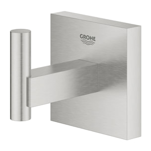 GROHE QuickFix - Start Cube - Patère murale - Finition Supersteel 40961DC0 (à visser ou à coller)