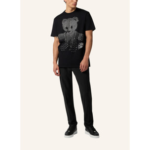 PHILIPP PLEIN Round Neck T-Shirt Teddy Strass Teddy Bear
