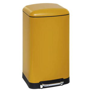 Poubelle à pédale métal 30L "Ariane" jaune