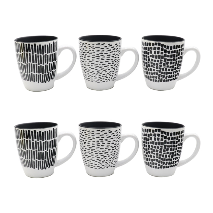 Lot de 6 mugs, Yucatan