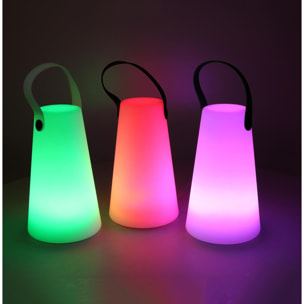 Lampada led in plastica ricaricabile multicolor tondo cmø12h20