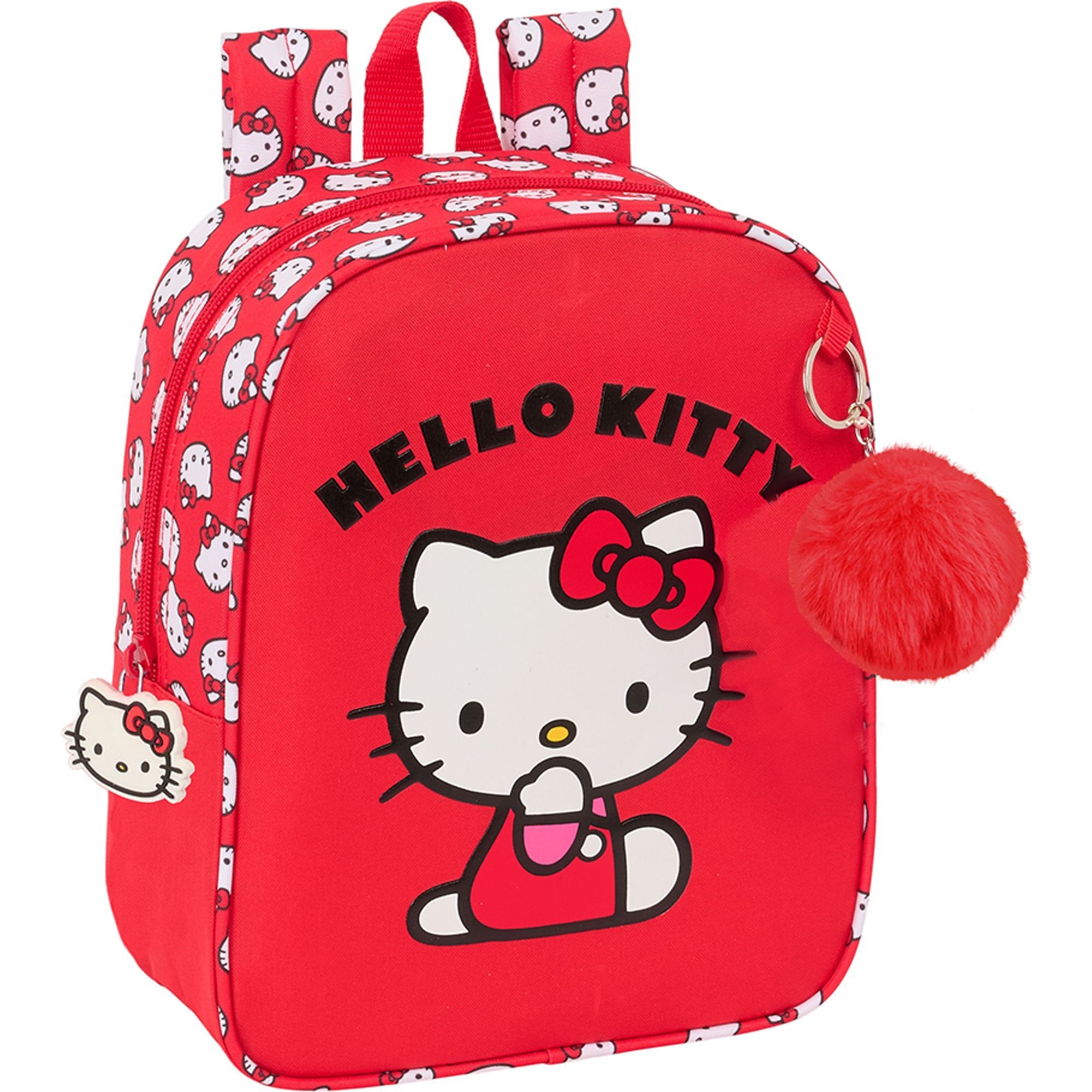 Mochila guarderia adapt.carro hello kitty "iconic"