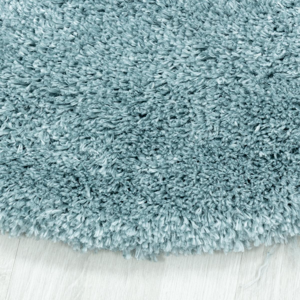 Tapis longs poils shaggy tissé motif uni TENI