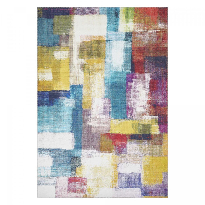 Tapis salon et chambre tissé motif faux uni KESU