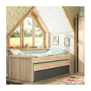 Cama doble juvenil Lara Cambria - Grafito