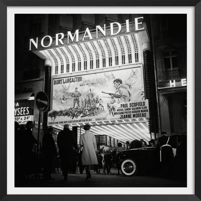 Affiche de cinéma Le train UGC Paris, 1964 Affiche + cadre en bois - Noir