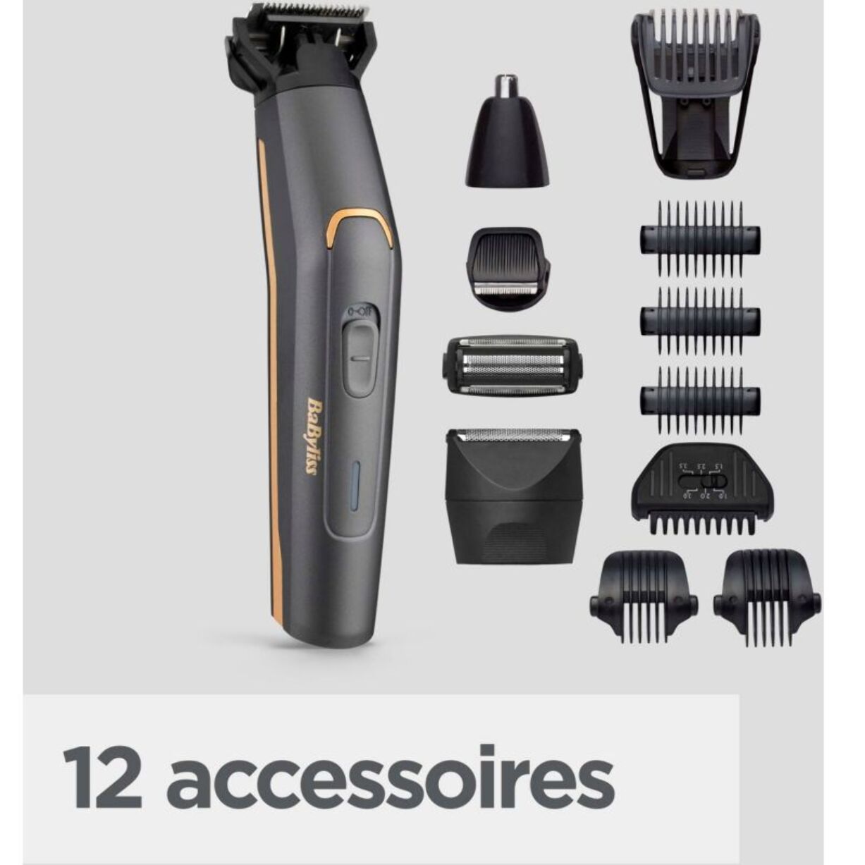 Tondeuse multi usages BABYLISS 12 en 1 MT987E Graphite Precision
