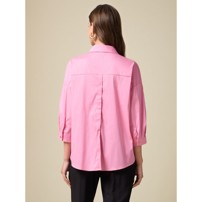 Oltre - Camicia maniche a tre quarti - Rosa