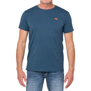 Camiseta de algodón 180 gr Hot Buttered Mistral azul índigo