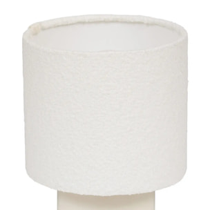 Lampe Kelia cylindrique H.23cm blanc