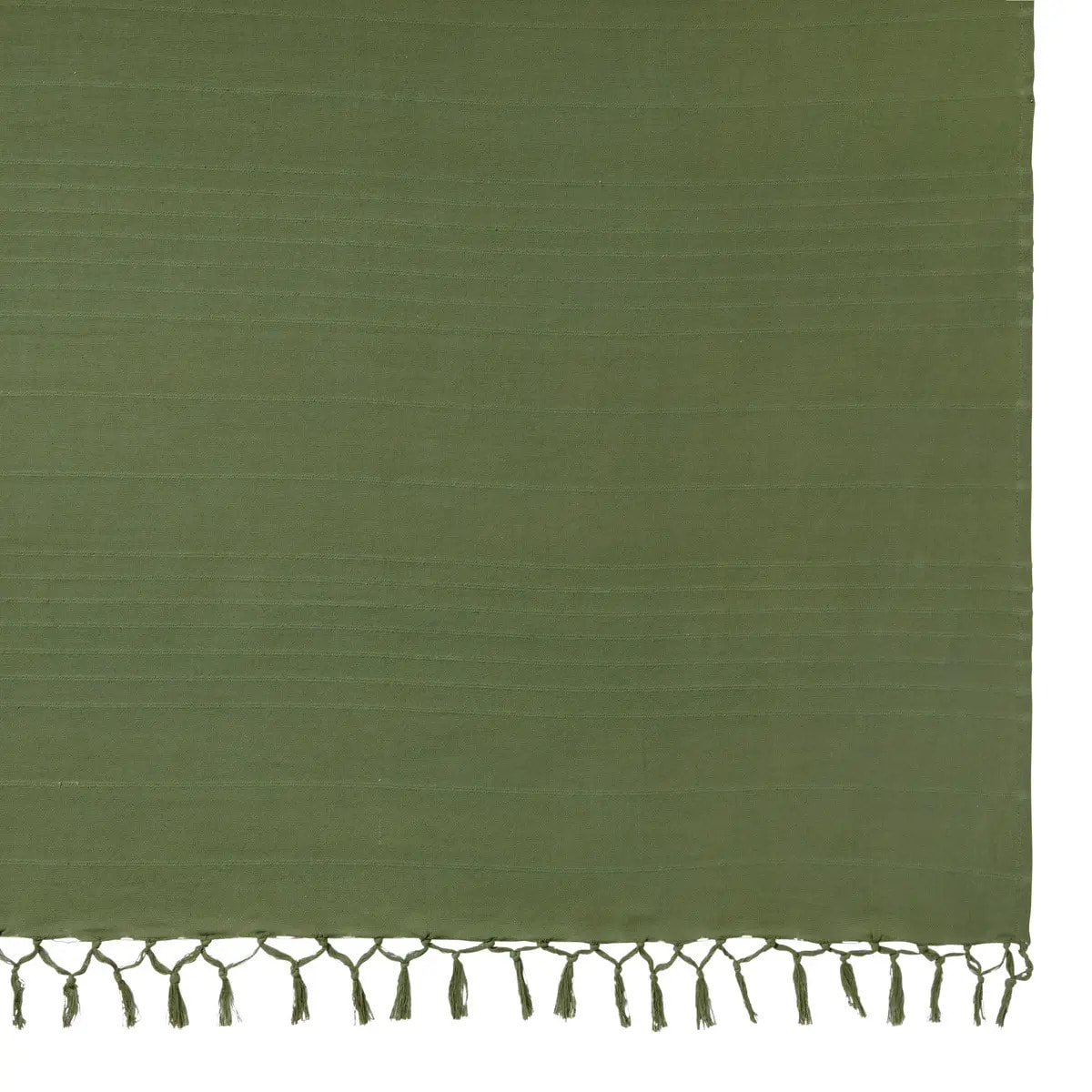 Jeté de lit Anjali 220x160 vert kaki en coton