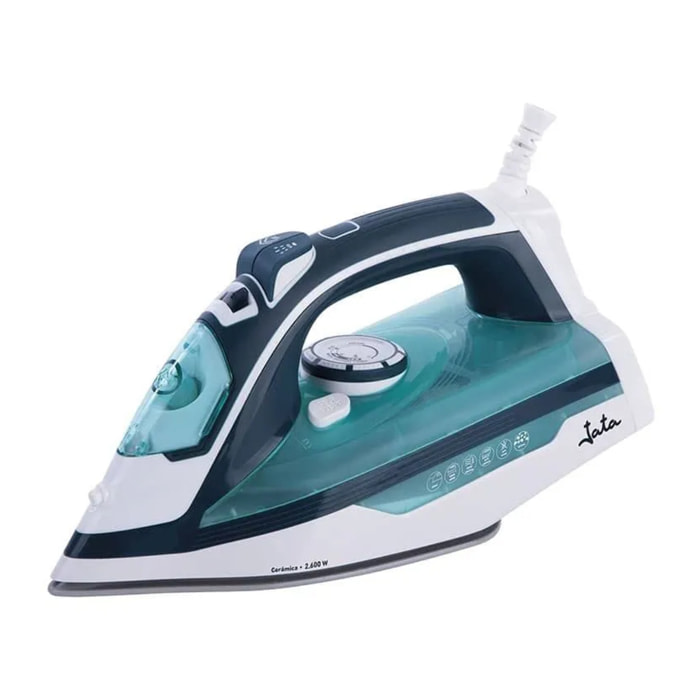 Plancha de vapor JATA PL598C con suela cerámica. Autolimpieza. Antical. 2600 W