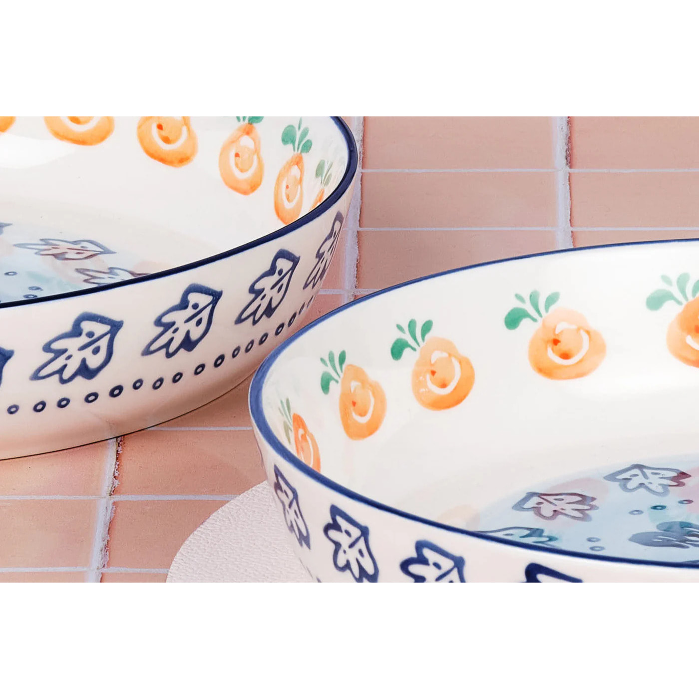 Corbeille à fruits NAPOLI Ø25,5cm - 2 pièces - Agrume