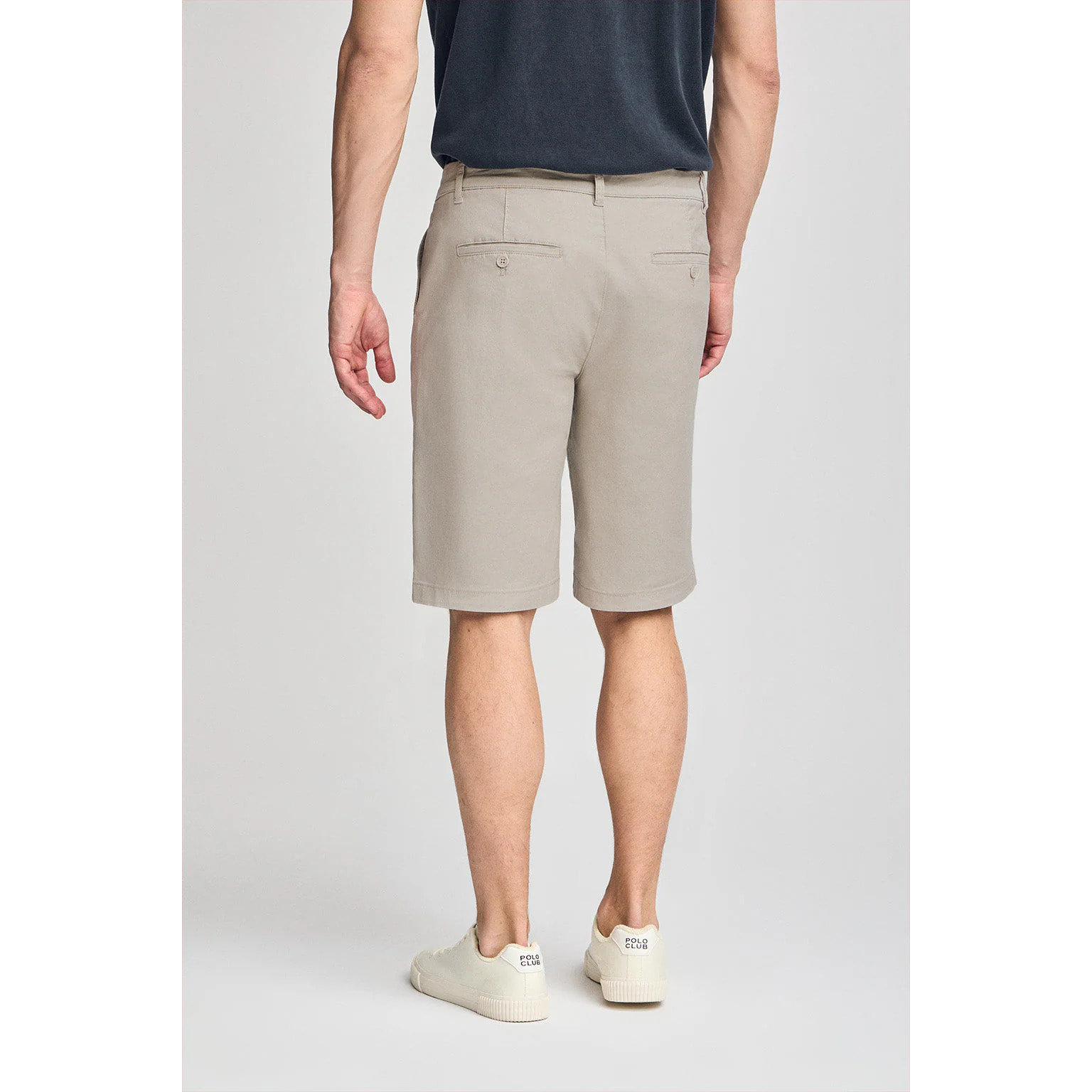 Bermuda relax gris claro con detalles Polo Club