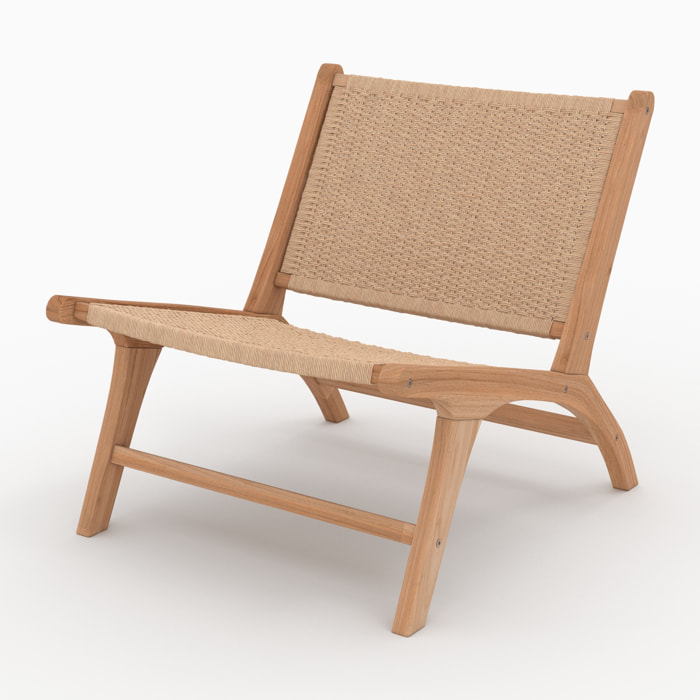 Fauteuil Kilka en bois de teck et cordage en loom - Kilka