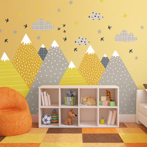 Stickers muraux enfants - Décoration chambre bébé - Autocollant Sticker mural géant enfant montagnes scandinaves FARIDKA