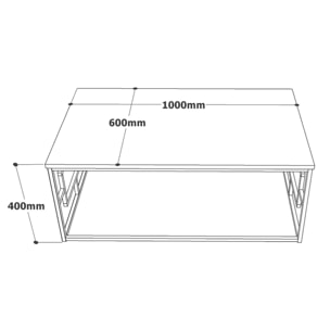 Tavolino da salotto Dhelgaso, Tavolo basso da caffè, Portariviste per divano, Ripiano da soggiorno, 100x60h40 cm, Bianco Marmo e Oro