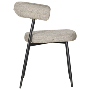 Lot de 2 chaises en tissu vert chiné THEA