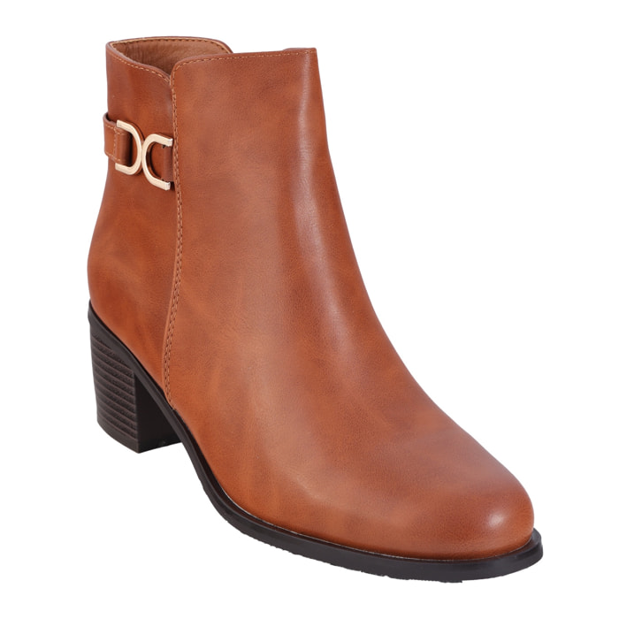 Stivaletti in simil pelle con tacco comodo