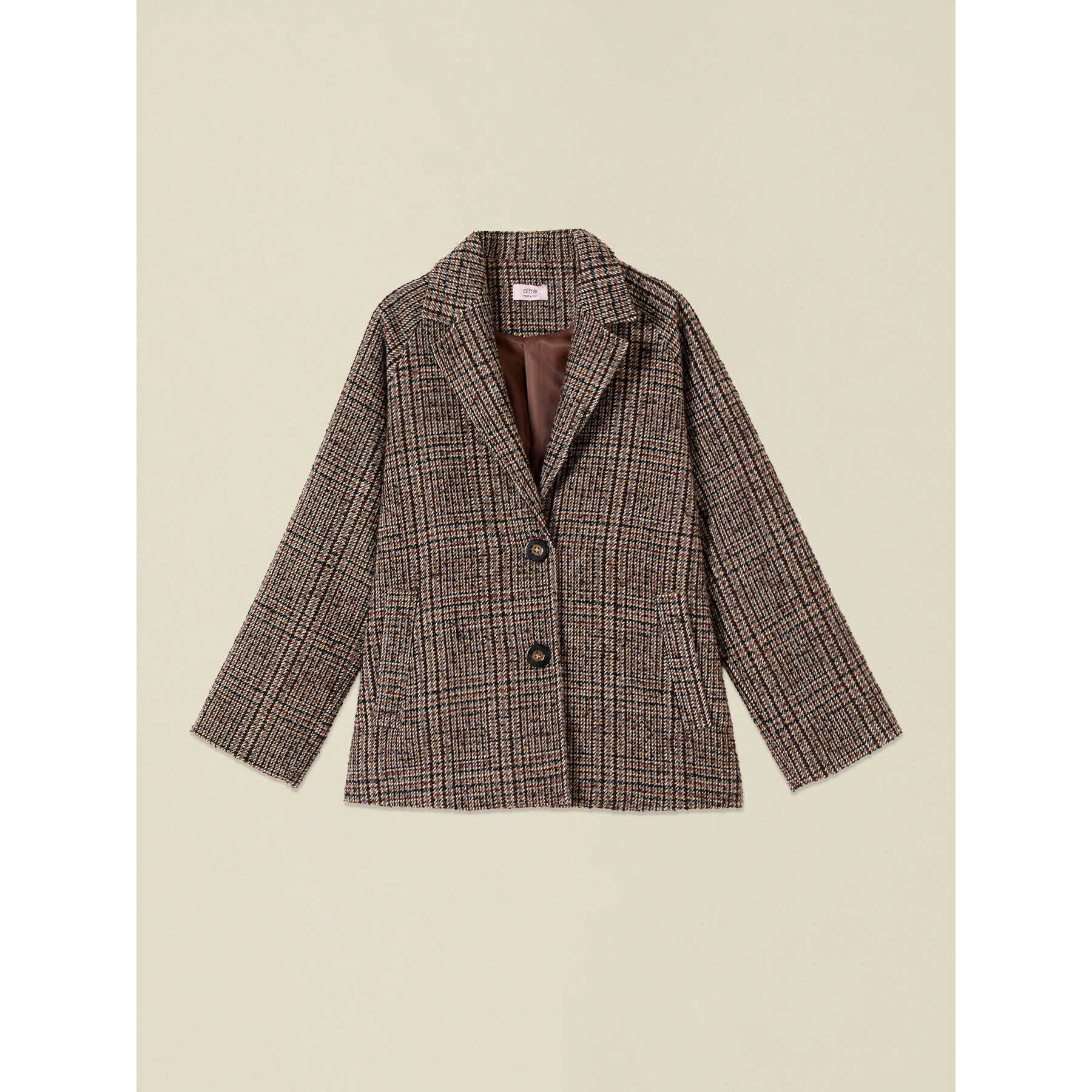 Oltre - Cappotto corto misto lana - Marrone