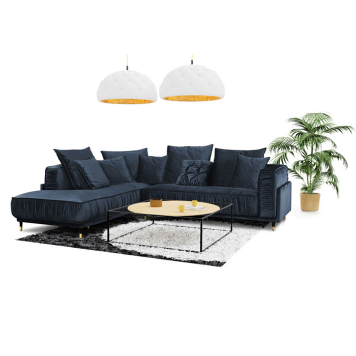 Canapé Velours Angle gauche Fiorenzo - 4 Places