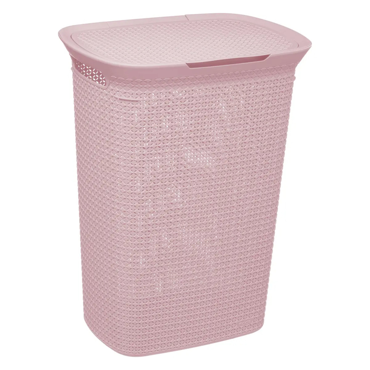 Panier à linge plastique 57L "Scandinave" rose