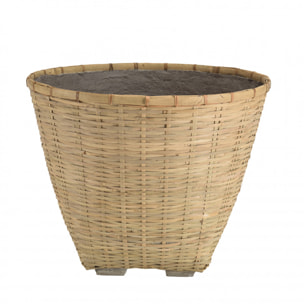 HANS - Pot de fleur rond 60x60cm en bambou naturel