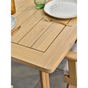 LISO - Ensemble repas de jardin 8 places - Acacia