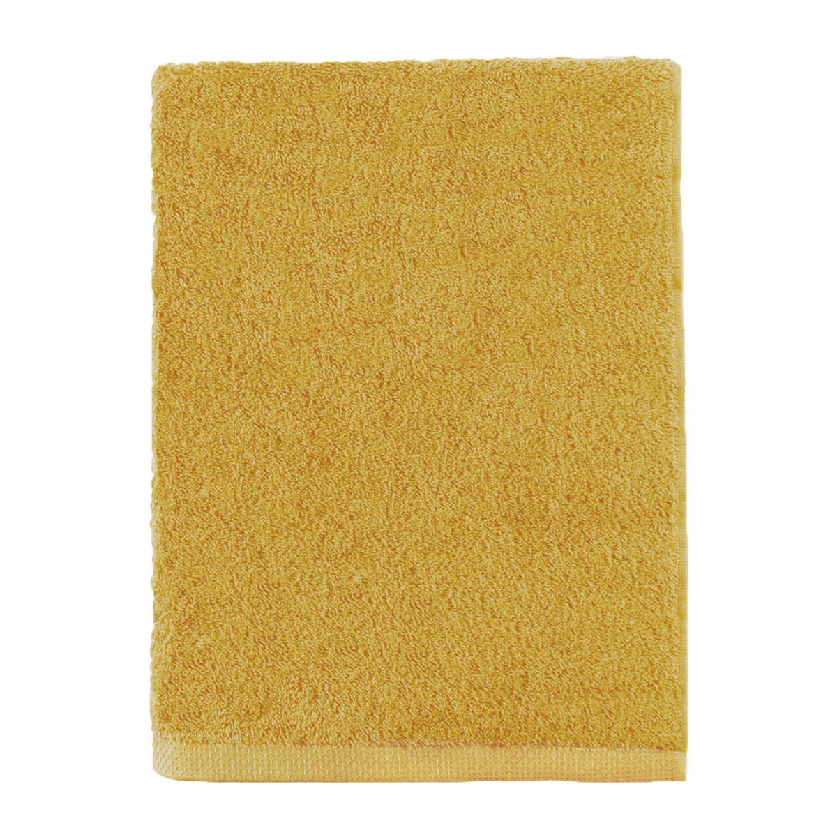 Serviette de bain unie en coton, AQUA, Jaune Safran