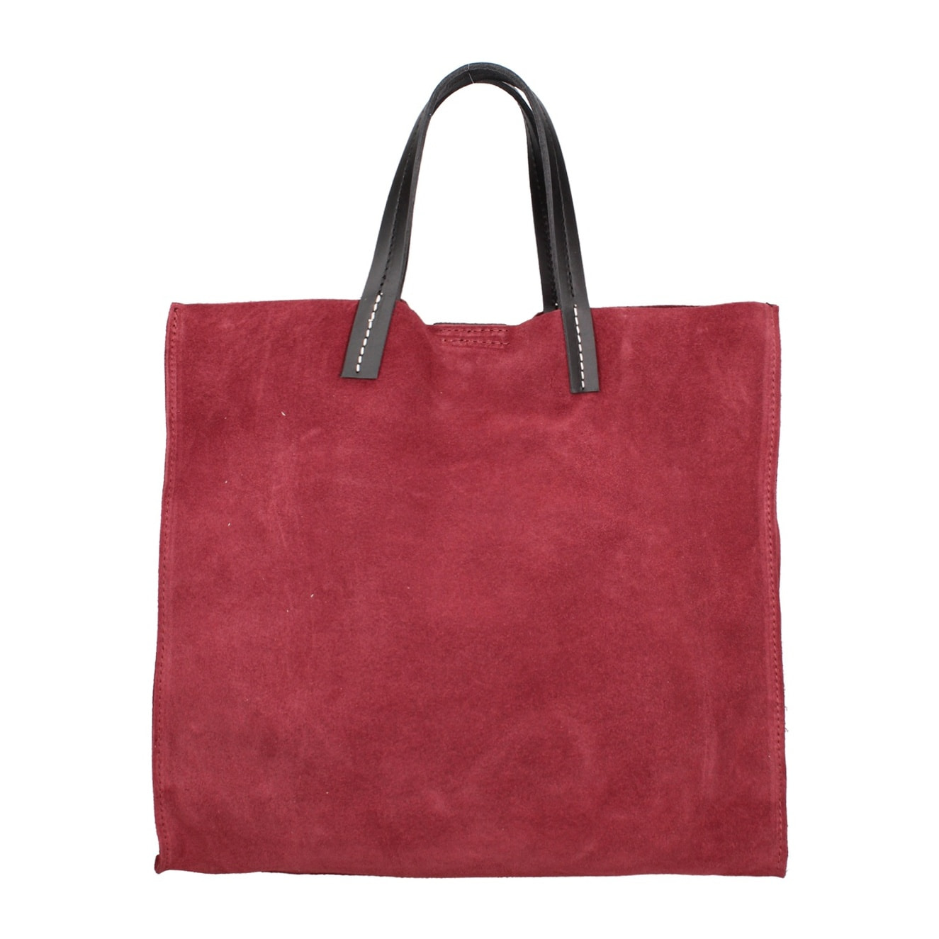 Borsa a mano da donna Made in Italy - Modello Novara Lux - Pelle Scamosciata - 34.5 x 32.0 x 17.0 cm