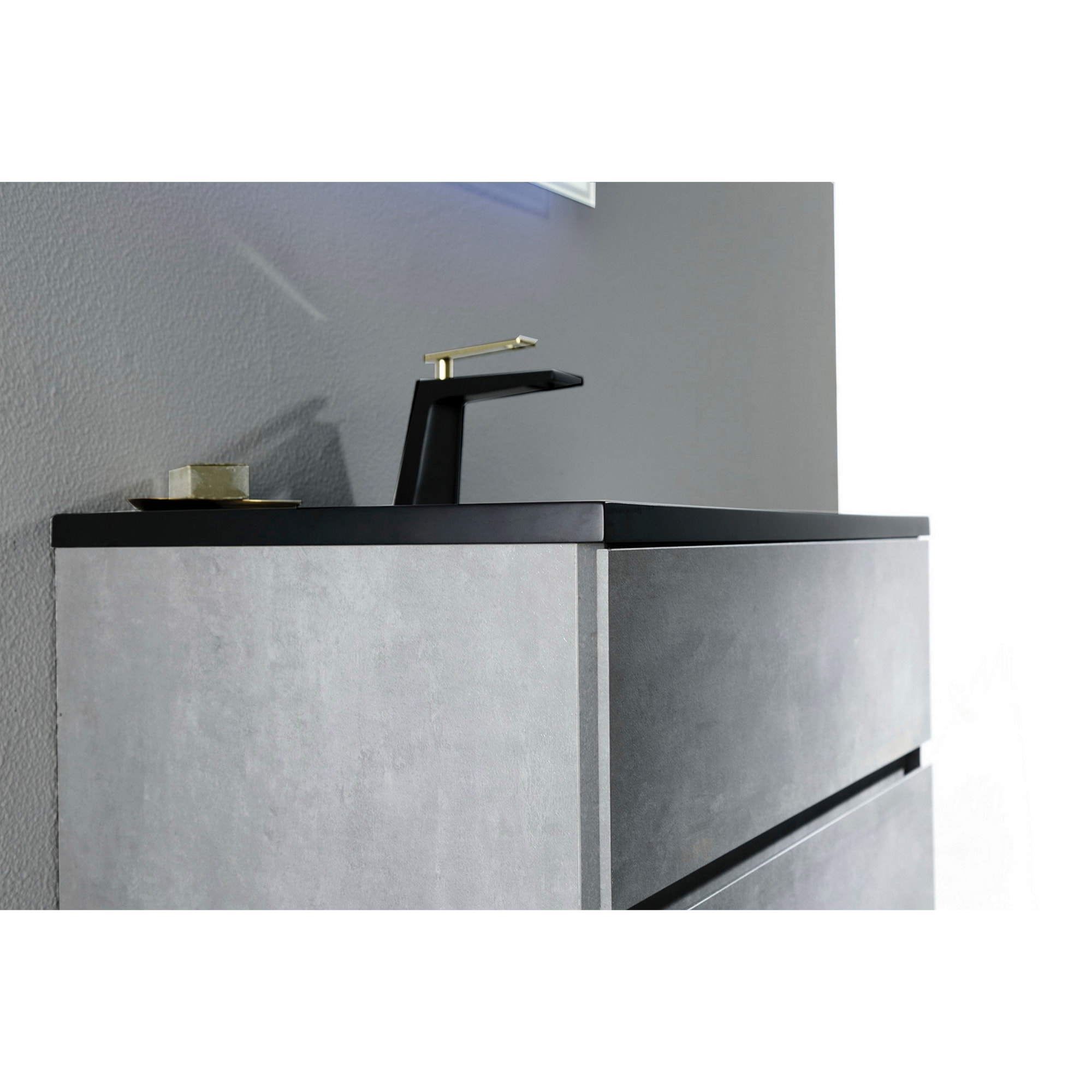 Oresteluchetta Mobile bagno ANNAT BLACK CEMENT 90 Nero