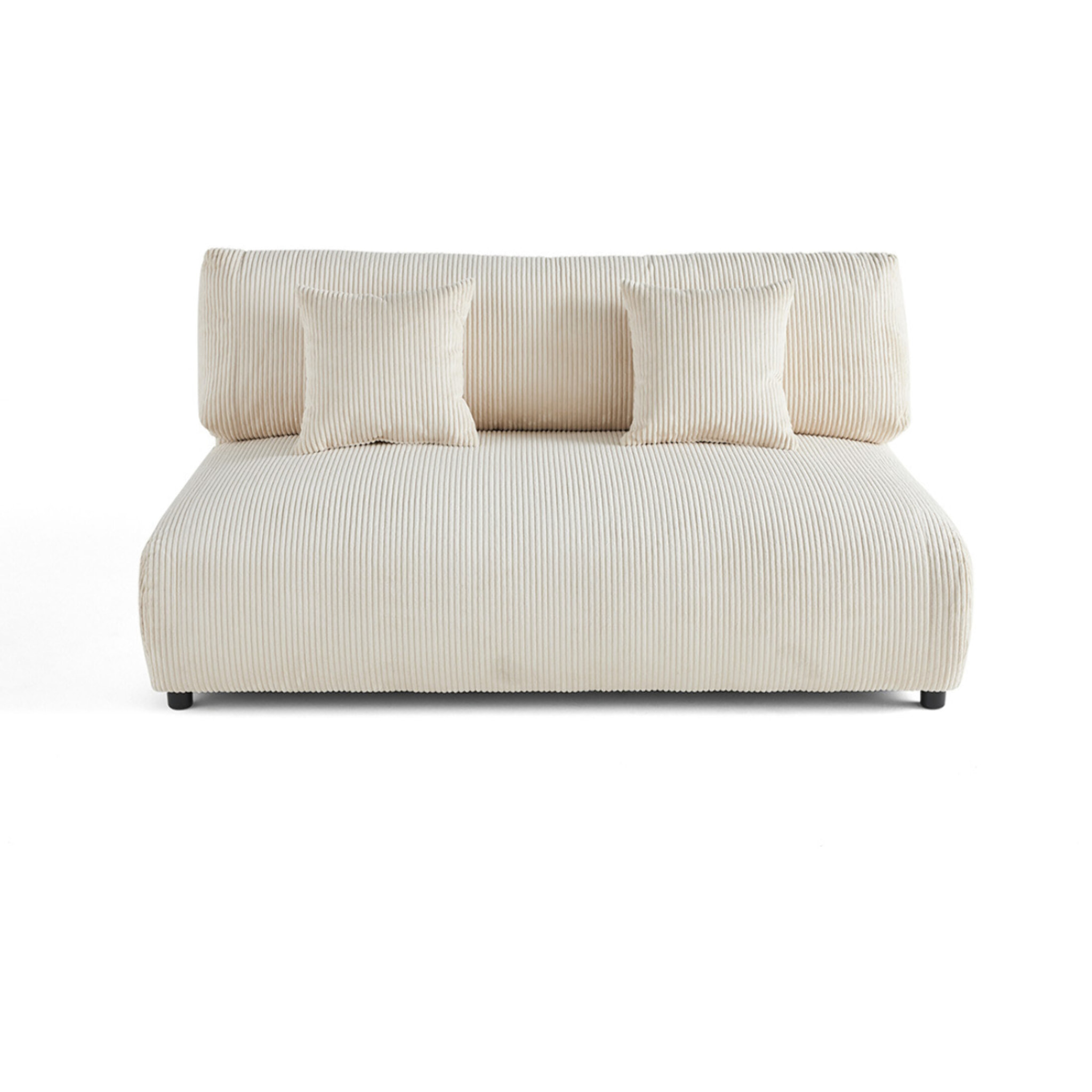Garance - module d'assise 3 places - en velours côtelé - Beige