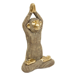 Statue singe yoga H18cm
