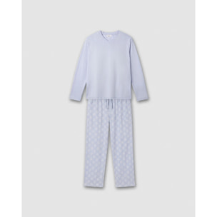 Pijama largo suave upepo índigo
