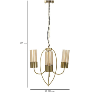 LAMPADARIO VERSAILLES 3 LUCI CM Ø 60X103