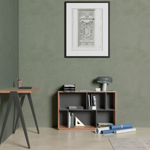 Estantería librería Nack melamina nogal-grafito 80x119x32 cm