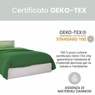 Intrecci Parure Copripiumino Bicolore 100% Cotone 200x240 , Piazza e Mezza
