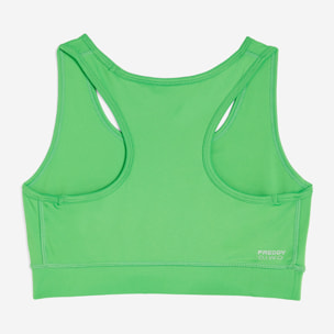 Reggiseno sportivo in tessuto tecnico traspirante