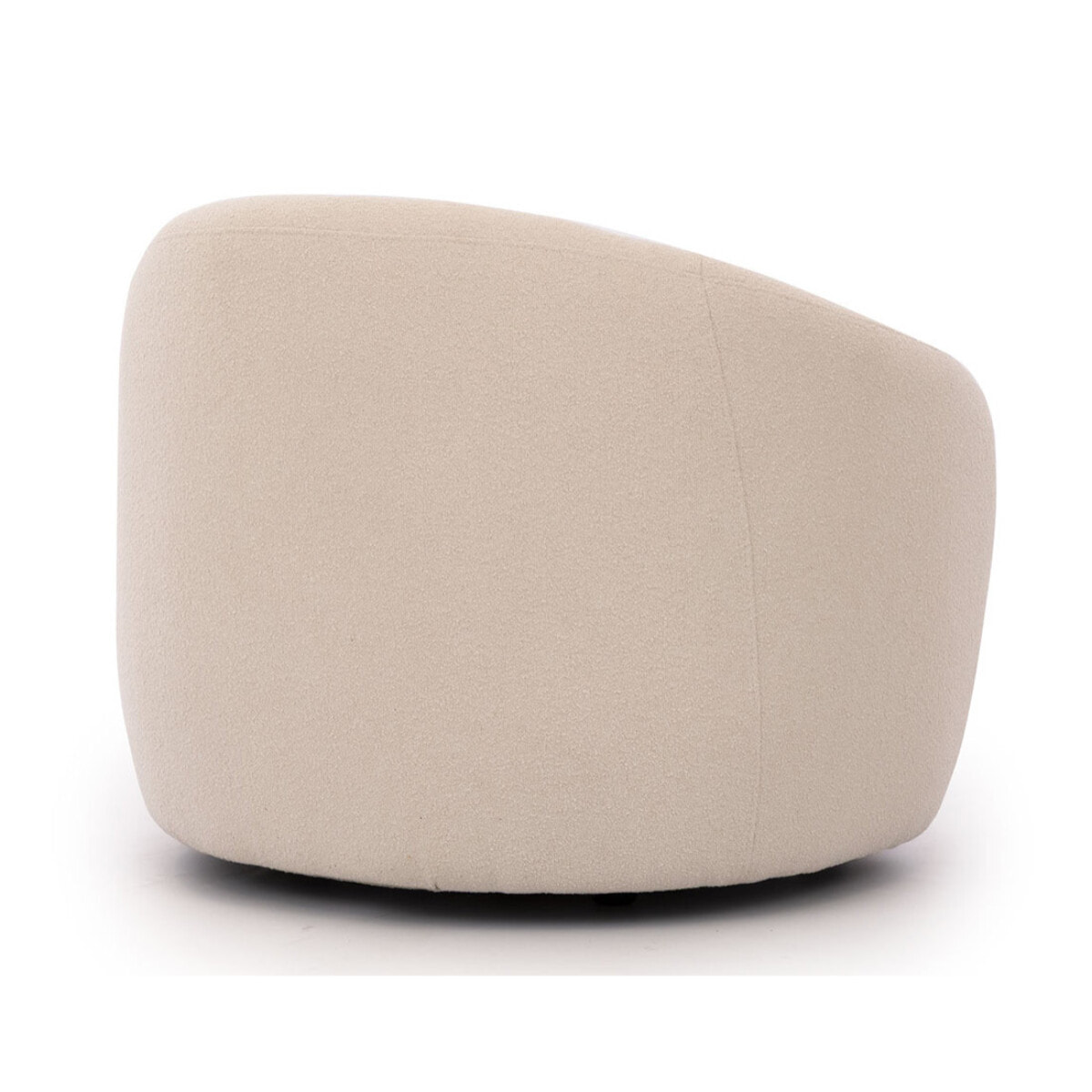 Flore - Fauteuil en tissu bouclette - Beige