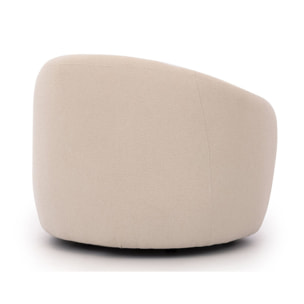 Flore - Fauteuil en tissu bouclette - Beige