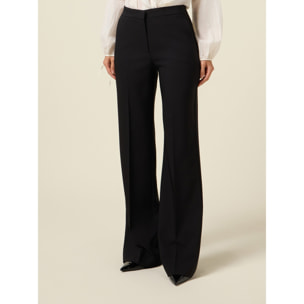 Oltre - Pantaloni palazzo in tessuto tecnico - Nero