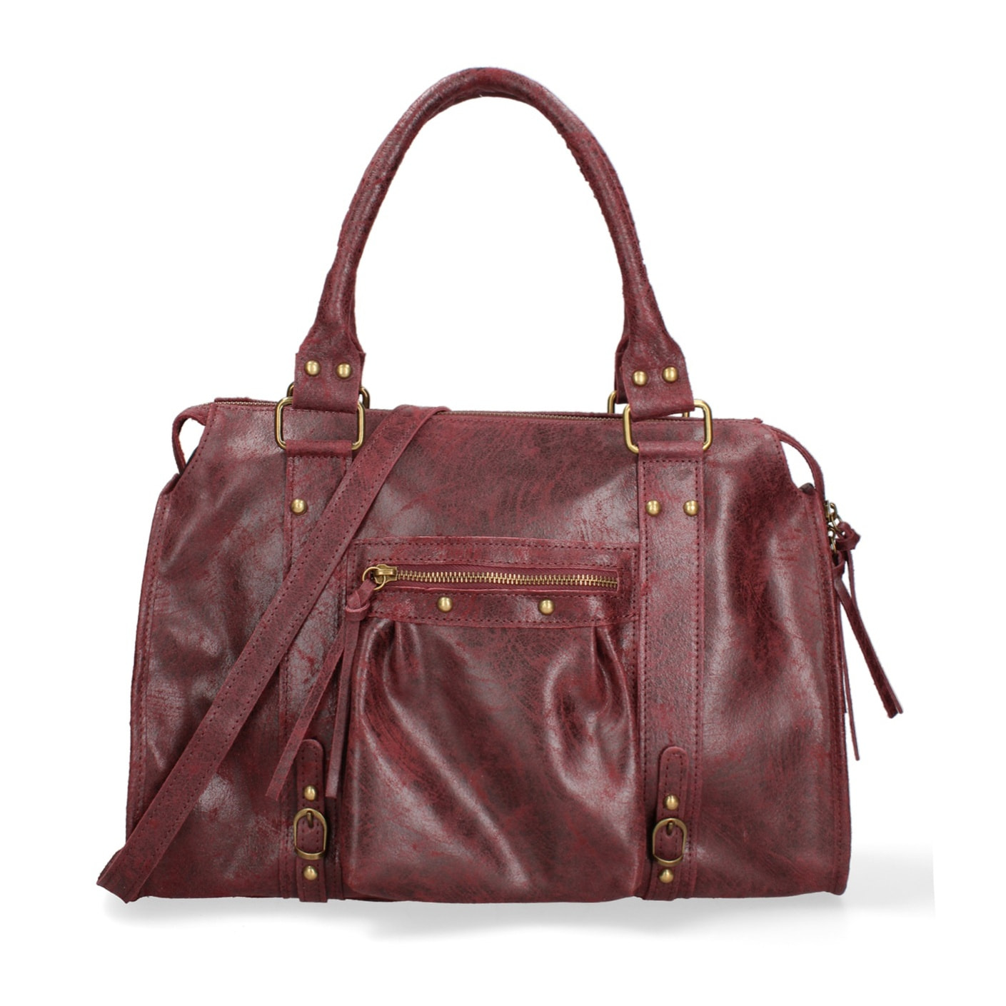 Borsa a spalla da donna - Modello Elara - Vera pelle - 41.0 x 28.0 x 13.0 cm