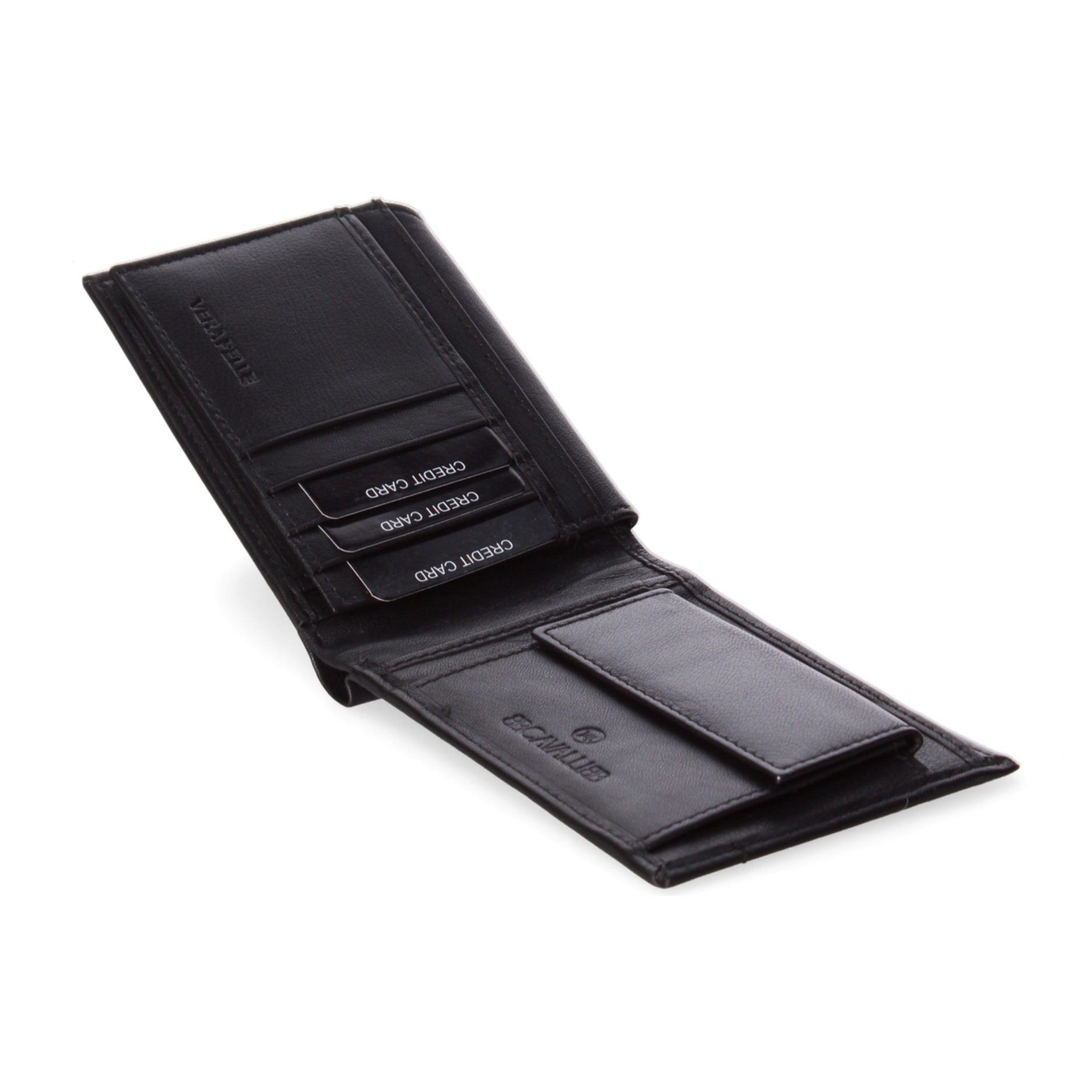 Portafoglio uomo in vera pelle - Modello False - Casual - 12.5 x 10.0 x 2.0 cm